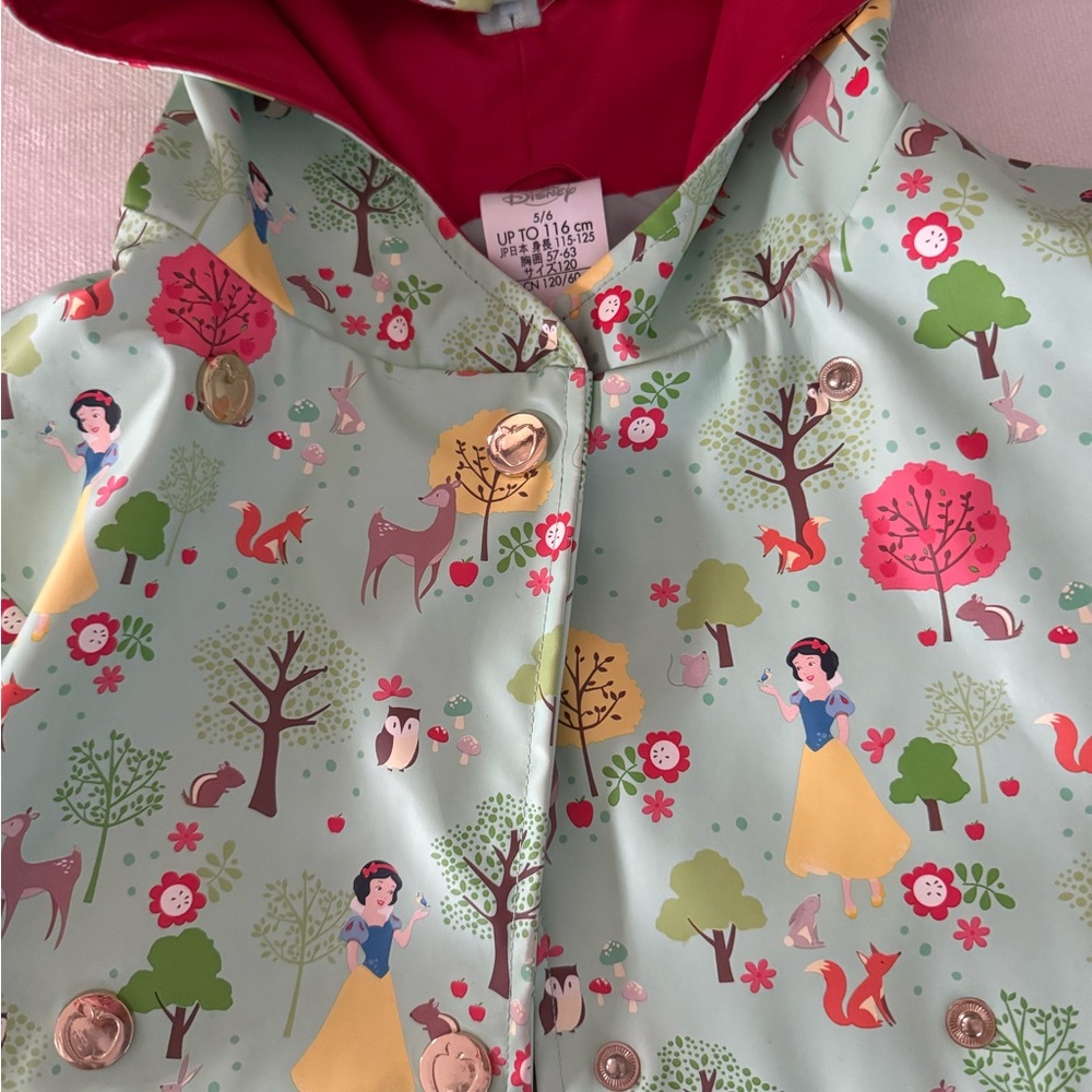 Disney Kids Raincoat - Green with Red and Yellow Accents